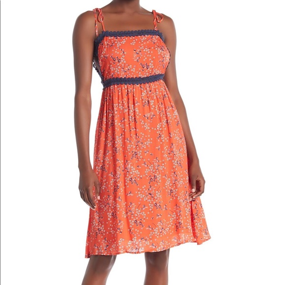 Line & Dot Emiri Dress in Persimmon - Picture 1 of 6